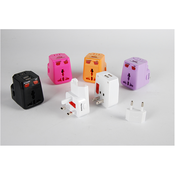 Universal adaptor with DUAL USB Charger