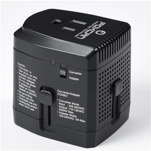 MULTI-NATION TRAVEL ADAPTER/CONVERTER COMBO