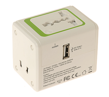 Travel adaptor with USB chargers