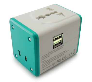 Travel adaptor with Dual USB chargers