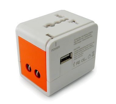Travel Adapter With Singel USB Charger