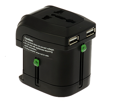 Univesal travel adapter with Dual USB chargers