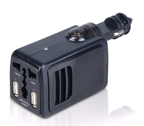 Car Charger Inverter with Dual USB charger 2.1A 